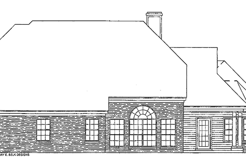 Home Plan - Exterior - Rear Elevation for Traditional House Plan #952-5 - 4 bed, 3 bath