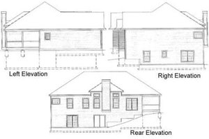 Exterior - Rear Elevation for Traditional House Plan #31-101 - 4 bed, 3 bath
