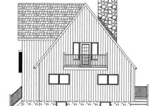 Exterior - Rear Elevation for Modern House Plan #126-103 - 3 bed, 2.5 bath