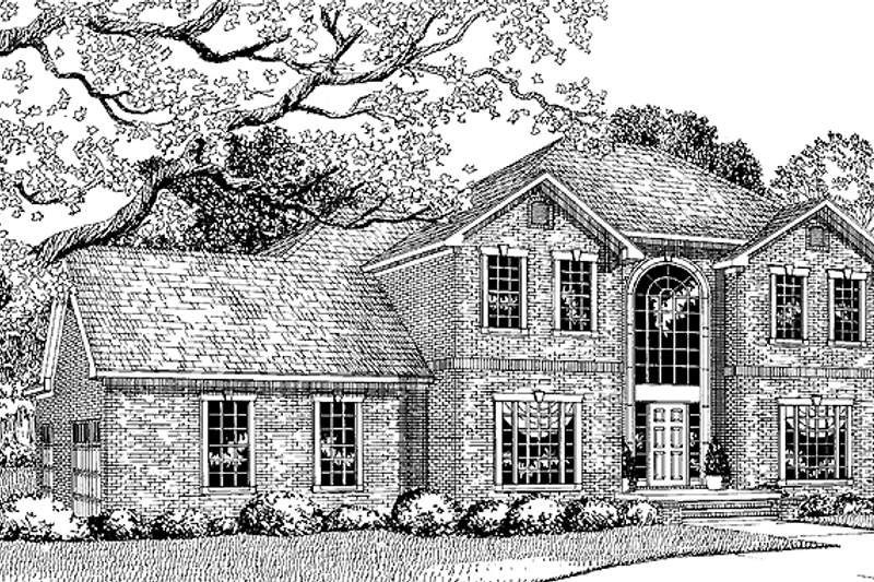 Architectural House Design - Traditional Exterior - Front Elevation Plan #17-2673