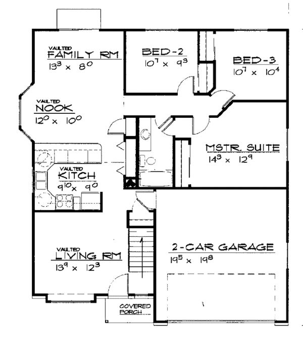 Dream House Plan - Ranch Floor Plan - Main Floor Plan #308-266