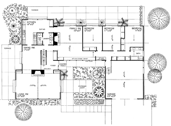 Architectural House Design - Contemporary Floor Plan - Main Floor Plan #72-560