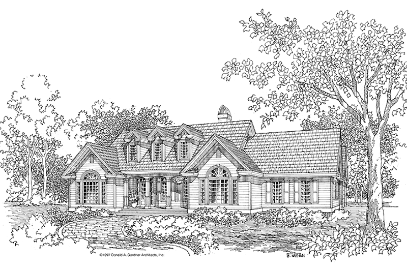 House Blueprint - Country Exterior - Front Elevation Plan #929-351