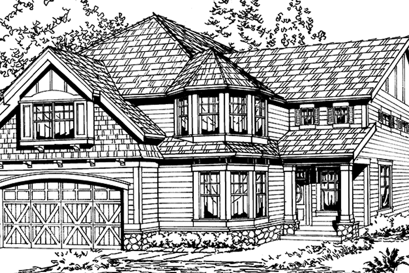 Home Plan - Exterior - Front Elevation 3 for Craftsman House Plan #132-317 - 3 bed, 2.5 bath