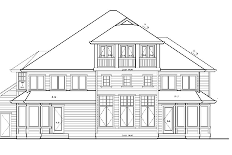 Home Plan - Exterior - Rear Elevation for Craftsman House Plan #132-513 - 5 bed, 5 bath
