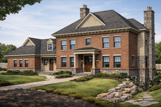 Exterior - Front Elevation 3 for Cottage House Plan #928-327 - 4 bed, 3.5 bath
