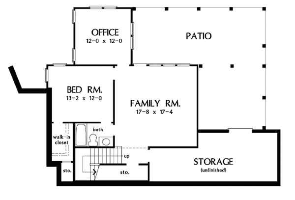 House Plan Design - Craftsman Floor Plan - Lower Floor Plan #929-702