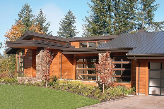 Exterior - Front Elevation 3 for Modern House Plan #48-457 - 4 bed, 3.5 bath
