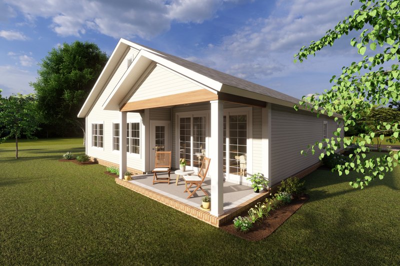 House Plan Design - Exterior - Covered Porch for Cottage House Plan #513-2202 - 3 bed, 2.5 bath