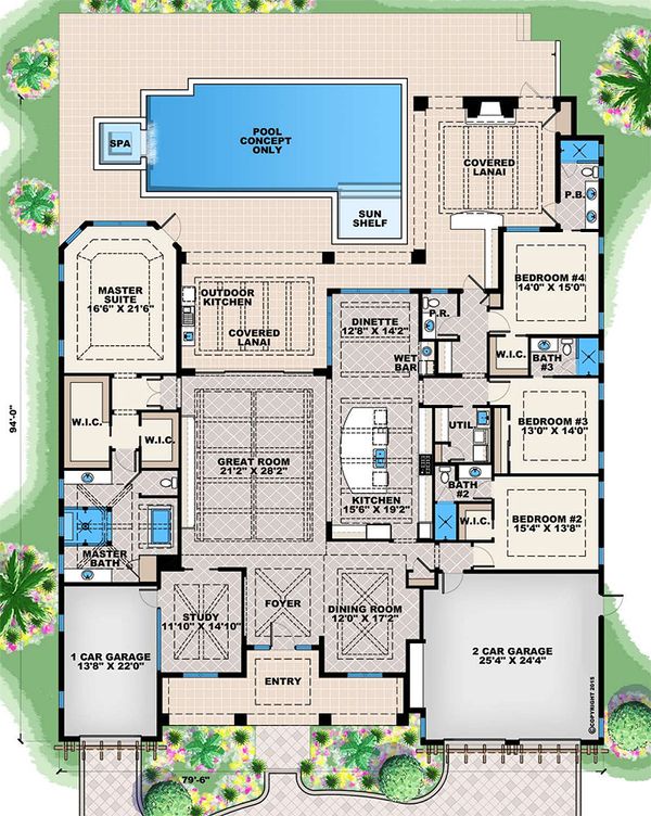 Contemporary Floor Plan - Main Floor Plan #27-565