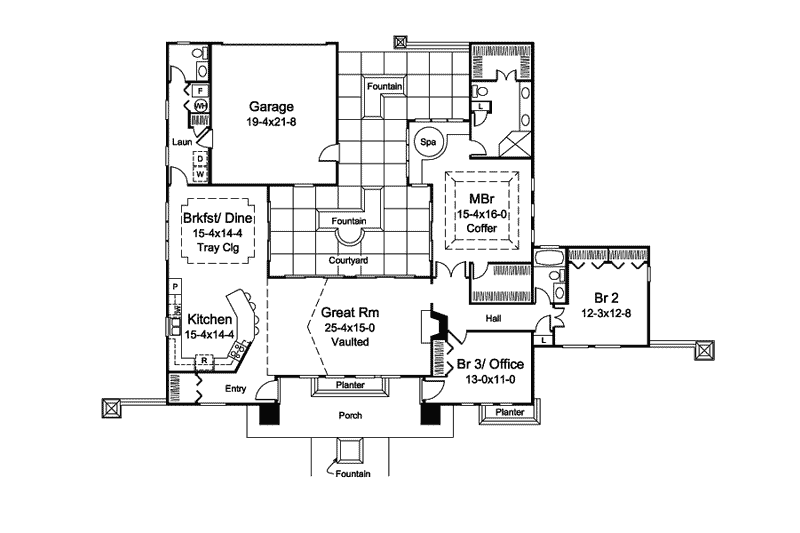 Dream House Plan - Floor Plan - Main Floor House Plan #57-602 - 3 bed, 2.5 bath