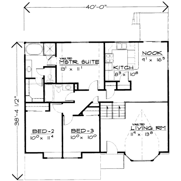 Traditional Floor Plan - Main Floor Plan #308-138