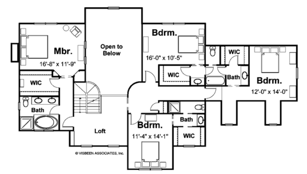 Architectural House Design - Craftsman Floor Plan - Upper Floor Plan #928-113