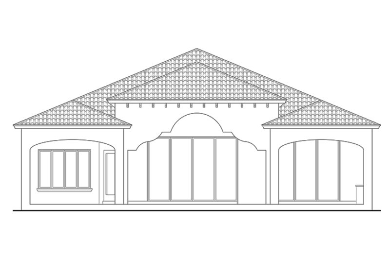 House Plan Design - Exterior - Rear Elevation 4 for Mediterranean House Plan #930-444 - 3 bed, 3.5 bath