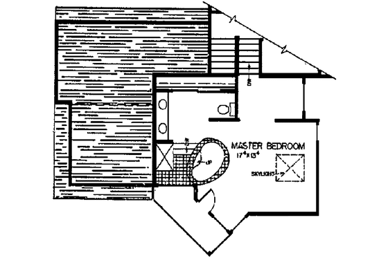 Floor Plan - Upper Floor for Contemporary House Plan #60-842 - 3 bed, 2 bath