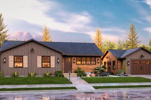 House Blueprint - Exterior - Front Elevation for Cottage House Plan #54-685 - 2 bed, 2 bath