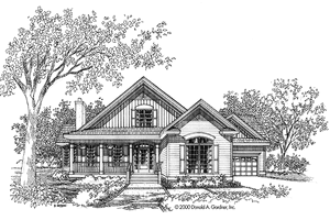Country Exterior - Front Elevation Plan #929-579