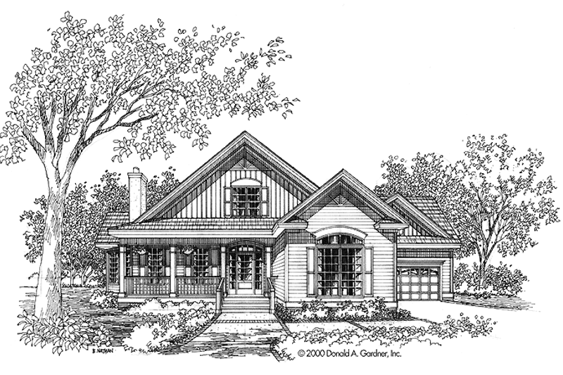 Home Plan - Country Exterior - Front Elevation Plan #929-579