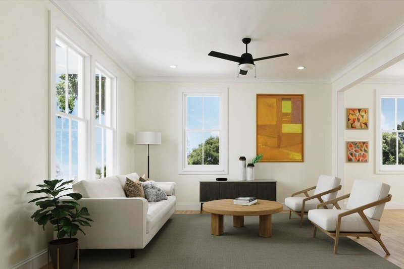 Home Plan - Interior - Family Room 1 for Farmhouse House Plan #461-102 - 4 bed, 3 bath