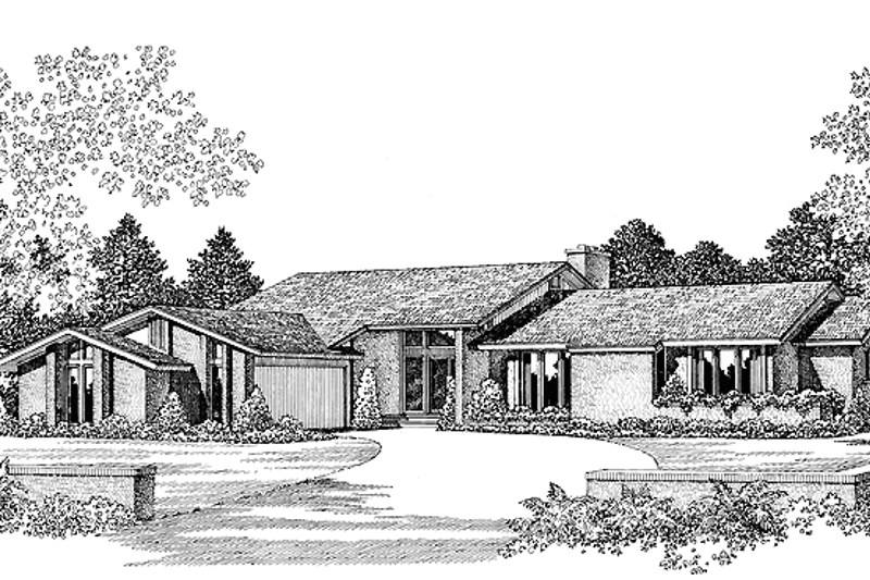Home Plan - Contemporary Exterior - Front Elevation Plan #72-866