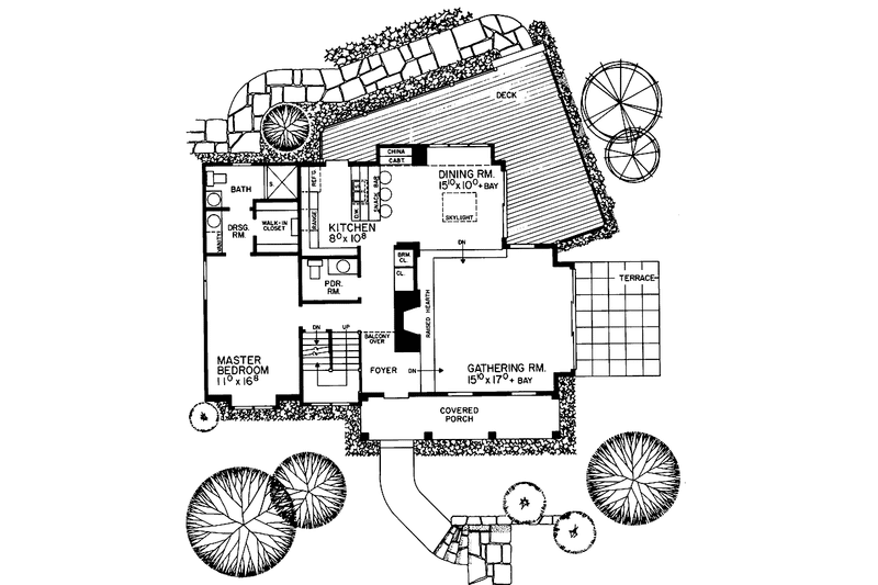 Dream House Plan - Floor Plan - Main Floor for Country House Plan #72-754 - 3 bed, 2.5 bath