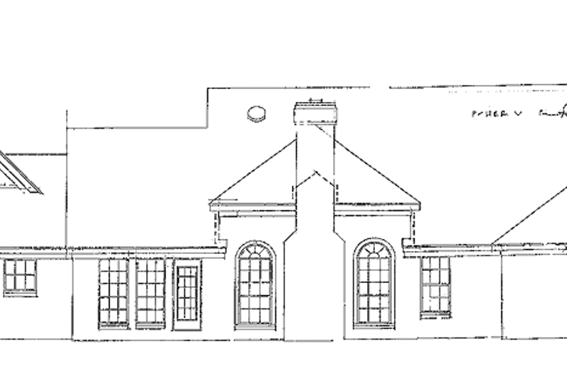 Dream House Plan - Exterior - Rear Elevation for Ranch House Plan #952-165 - 4 bed, 2.5 bath