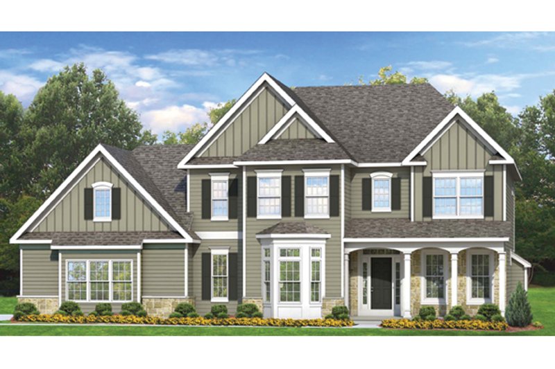 Home Plan - Exterior - Front Elevation 3 for Colonial House Plan #1010-61 - 4 bed, 2.5 bath
