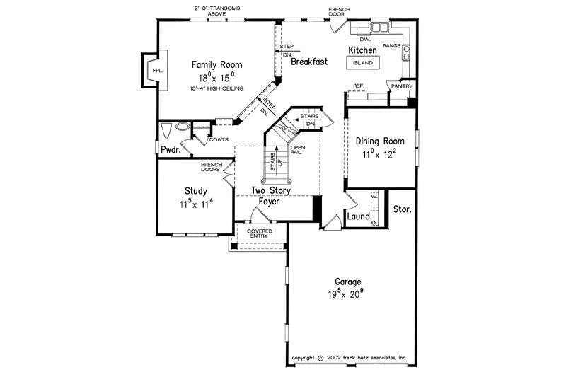 Home Plan - Floor Plan - Main Floor for Colonial House Plan #927-891 - 3 bed, 3.5 bath