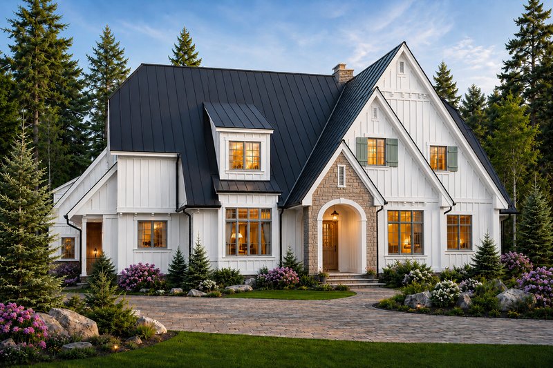 Architectural House Design - Exterior - Front Elevation 4 for Farmhouse House Plan #928-413 - 4 bed, 3.5 bath