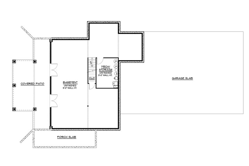 House Blueprint - Floor Plan - Lower Floor for Barndominium House Plan #1064-197 - 3 bed, 3.5 bath