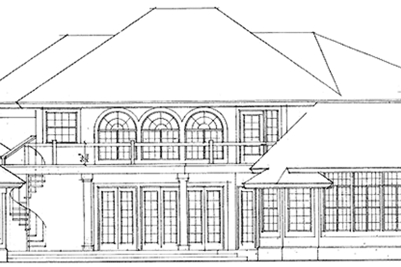 Architectural House Design - Exterior - Rear Elevation for Country House Plan #1007-11 - 3 bed, 4.5 bath