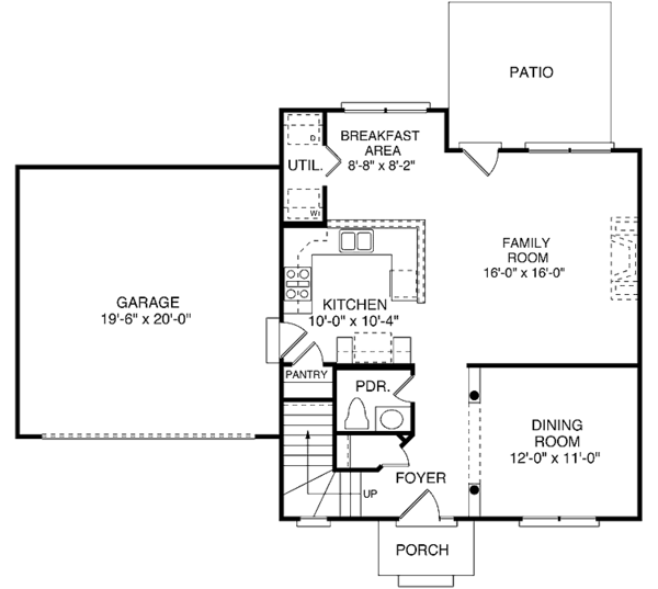House Plan Design - Colonial Floor Plan - Main Floor Plan #453-267