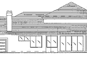 Exterior - Rear Elevation for Mediterranean House Plan #417-510 - 4 bed, 3 bath