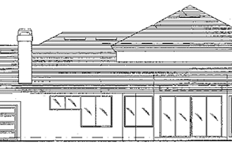 Home Plan - Exterior - Rear Elevation for Mediterranean House Plan #417-510 - 4 bed, 3 bath