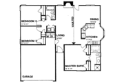 Ranch Style House Plan - 3 Beds 2 Baths 1245 Sq/Ft Plan #30-224 