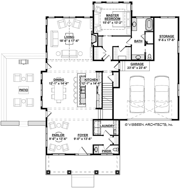 House Design - Traditional Floor Plan - Main Floor Plan #928-288