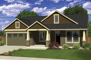 Ranch Exterior - Front Elevation Plan #943-32