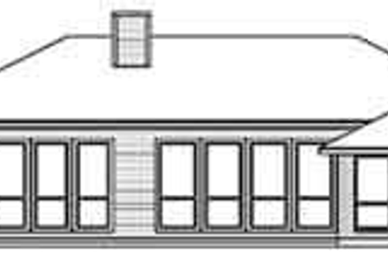 Home Plan - Exterior - Rear Elevation for European House Plan #84-217 - 4 bed, 3 bath