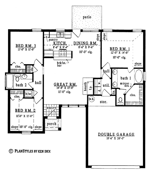 Home Plan - European Floor Plan - Main Floor Plan #42-443