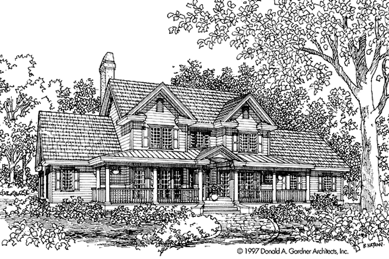 Architectural House Design - Country Exterior - Front Elevation Plan #929-292