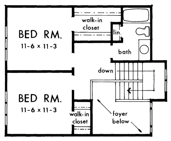 House Plan Design - Traditional Floor Plan - Upper Floor Plan #929-72