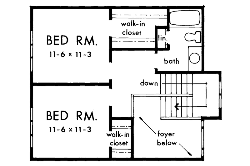 Home Plan - Floor Plan - Upper Floor for Traditional House Plan #929-72 - 3 bed, 2.5 bath
