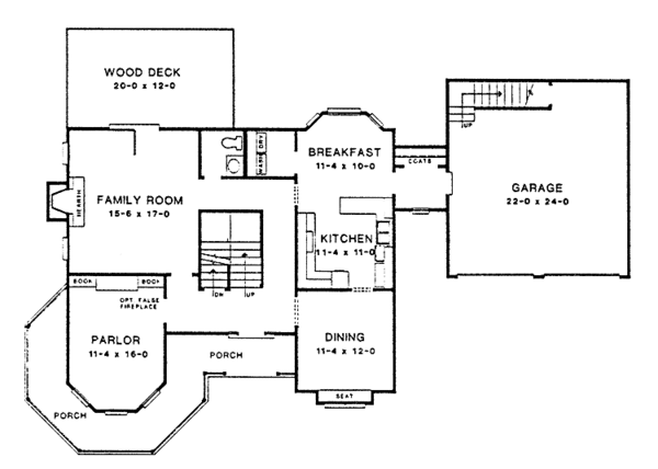 Dream House Plan - Victorian Floor Plan - Main Floor Plan #10-283