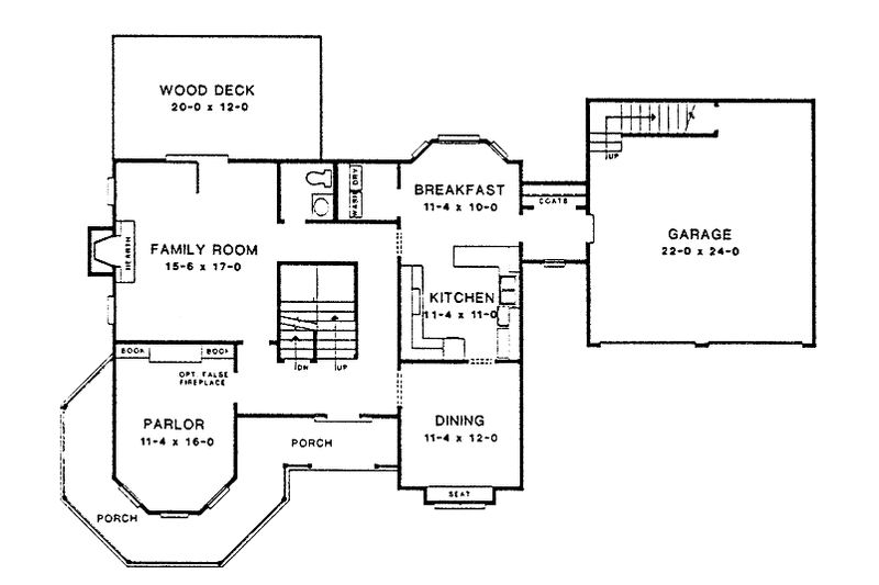 Home Plan - Floor Plan - Main Floor for Victorian House Plan #10-283 - 4 bed, 2.5 bath