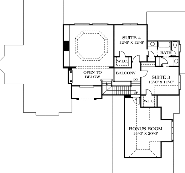 European Floor Plan - Upper Floor Plan #453-35