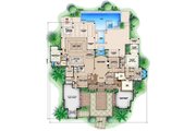 Colonial Style House Plan - 5 Beds 5.5 Baths 13601 Sq/Ft Plan #27-464 