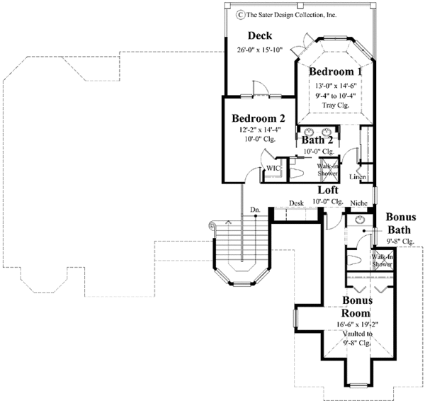 House Design - Colonial Floor Plan - Upper Floor Plan #930-292