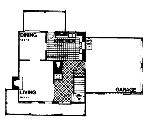Home Plan - Country Floor Plan - Main Floor Plan #30-305