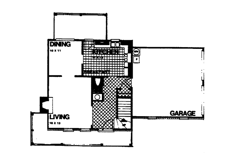 Home Plan - Floor Plan - Main Floor for Traditional House Plan #30-305 - 3 bed, 2.5 bath
