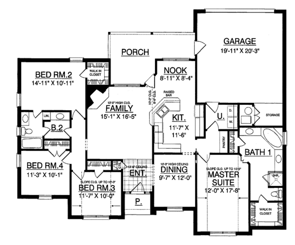 House Plan Design - Traditional Floor Plan - Main Floor Plan #40-505